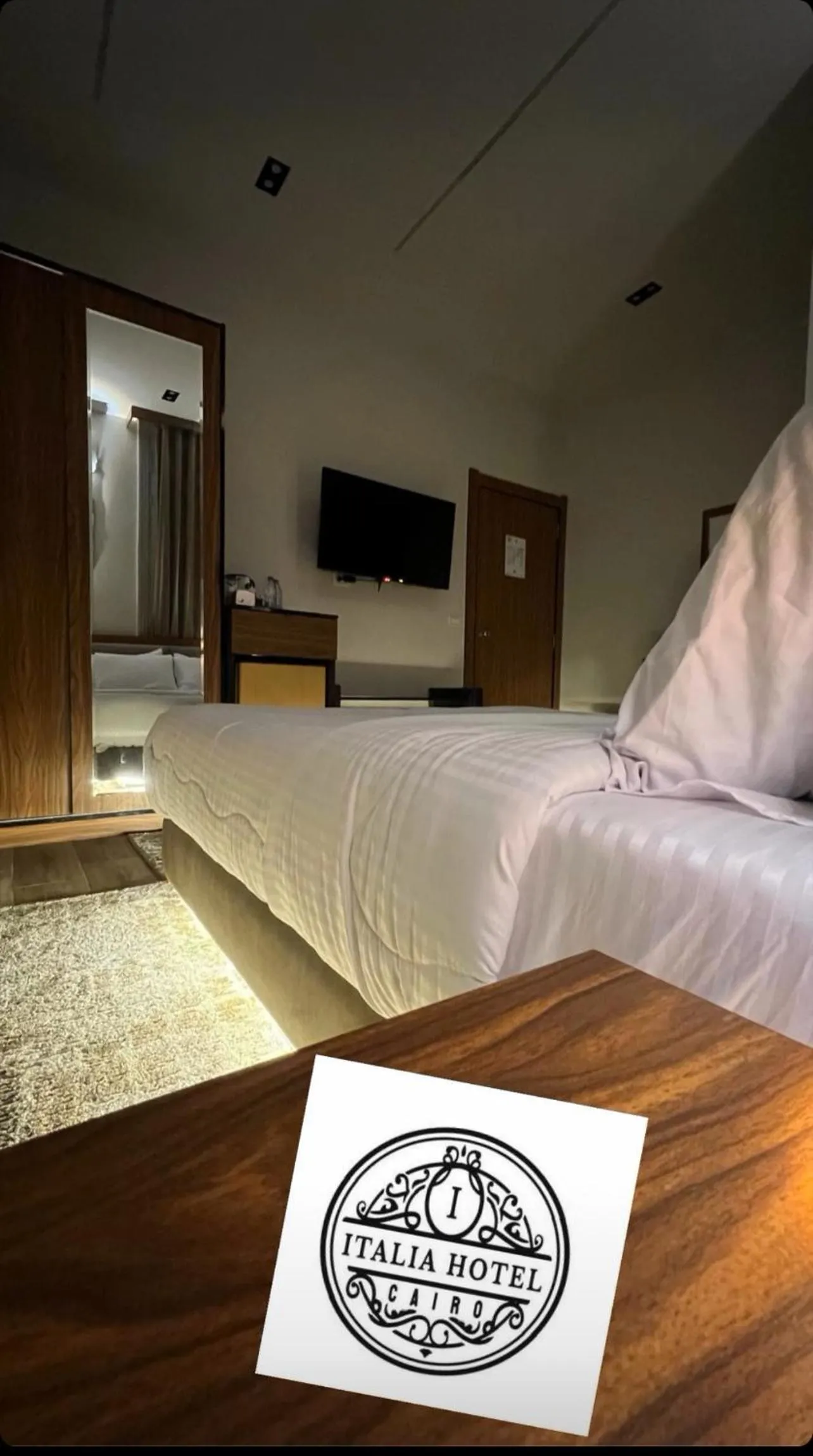 Bed in Italia Hotel Cairo