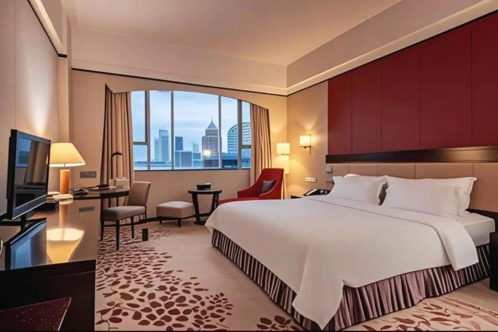 Bed in Shunde Emperor Hotel