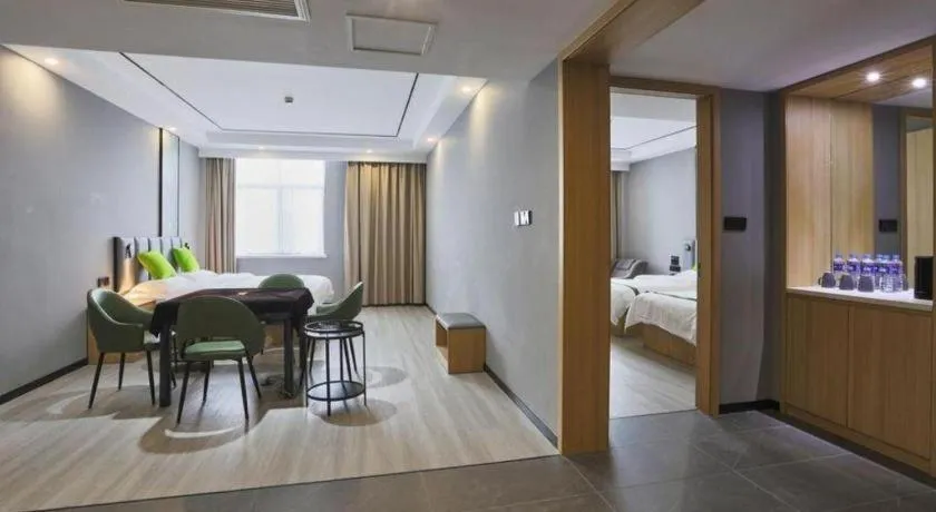 Bed in GreenTree Inn Zhoushan New Town Hotel