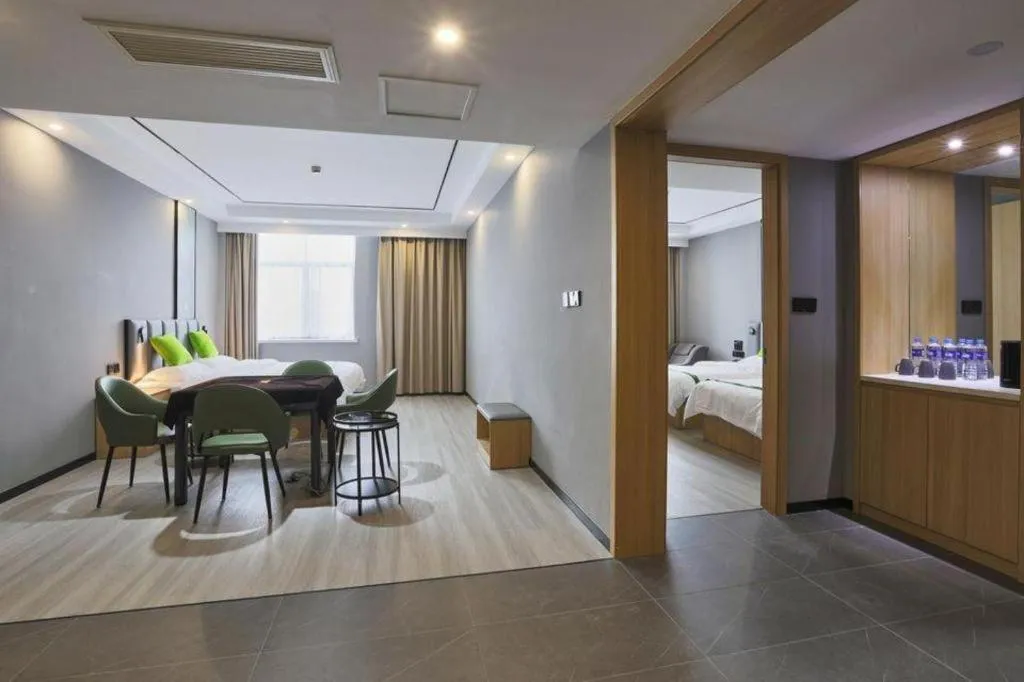 Bed in GreenTree Inn Zhoushan New Town Hotel