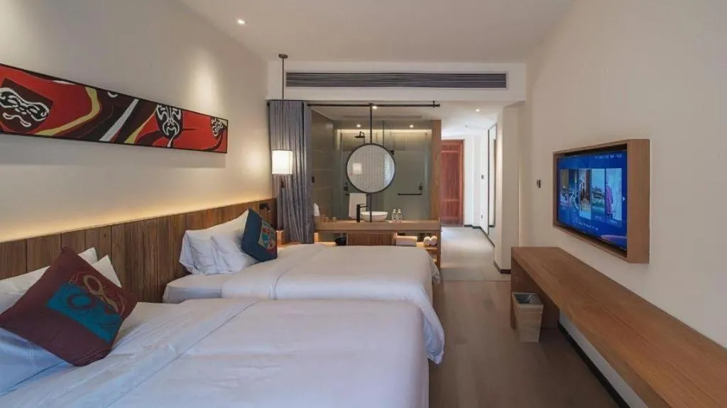 Bed in Grand House Chongqing Dazu Rock Carvings