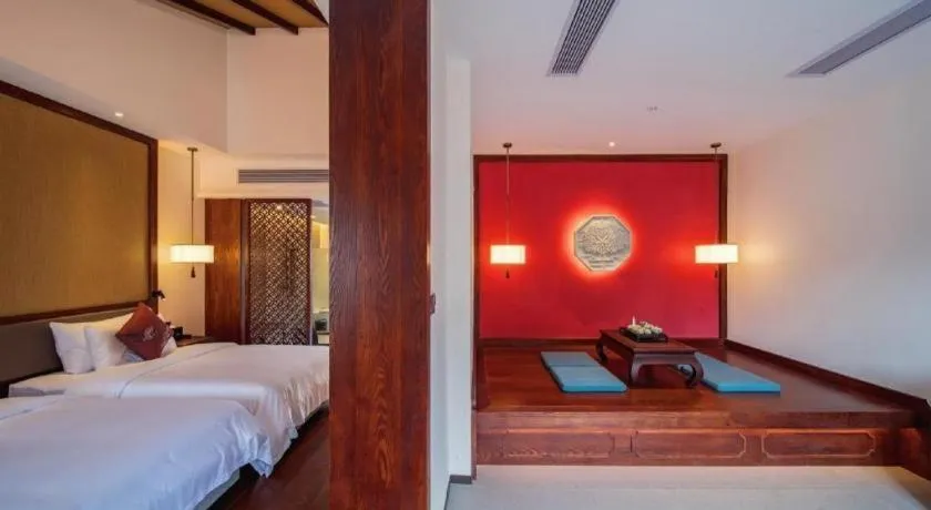 Bed in Grand House Chongqing Dazu Rock Carvings