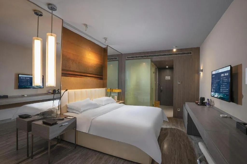 Bed in Jinjiang Metropolo Hotel Hangzhou Xiasha Jinsha Lake