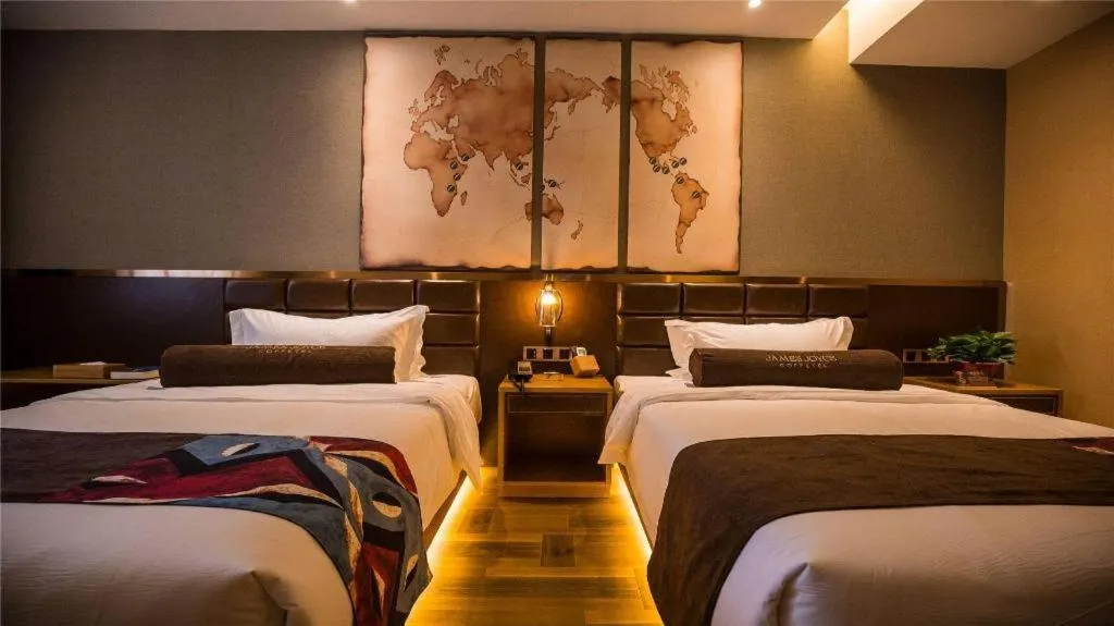 Bed in James Joyce Coffetel·Kaifeng Drum Tower