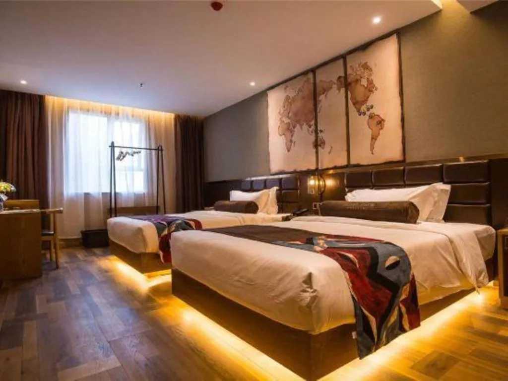 Bed in James Joyce Coffetel·Kaifeng Drum Tower