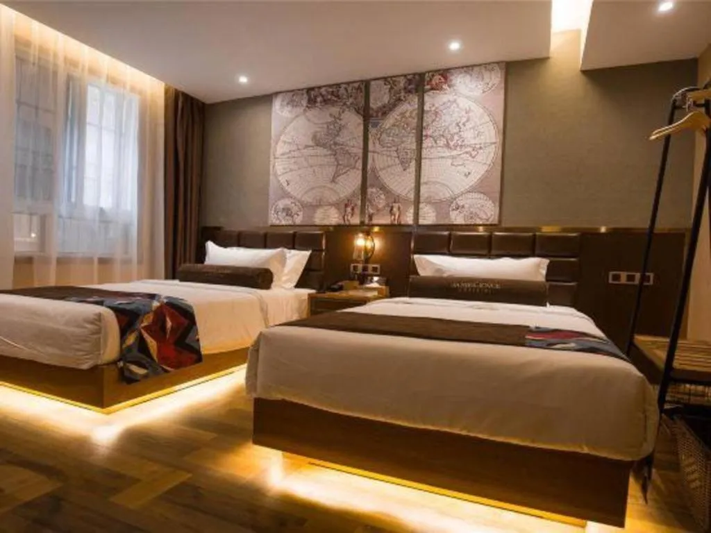 Bed in James Joyce Coffetel·Kaifeng Drum Tower