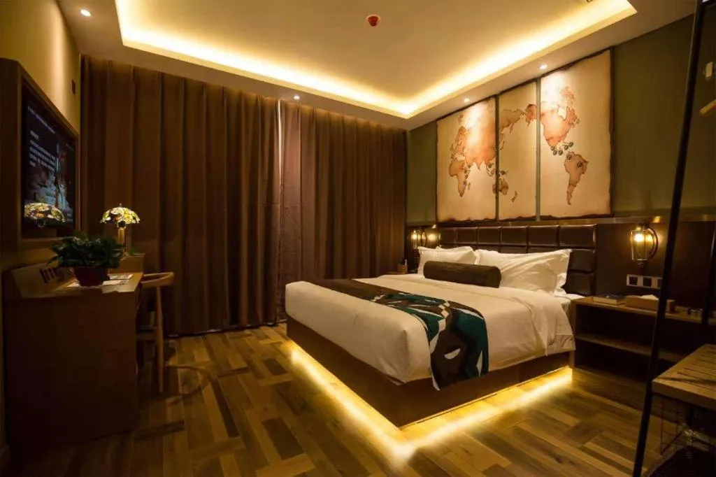 Bed in James Joyce Coffetel·Kaifeng Drum Tower