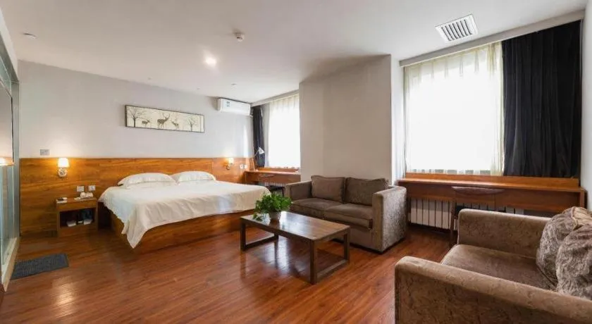 Bed in Jinjiang Inn Style Tianjin Wuqing Traditional Chinese Medical Hospital