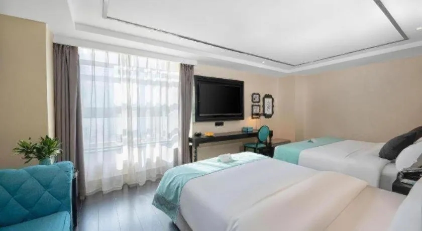 Bed in Xana Hotelle·Xining Dashizi Central Square