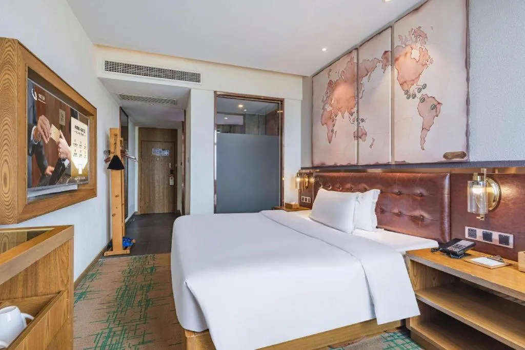 Bed in James Joyce Coffetel·Hengyang Jiefang Road Xianfeng Dock