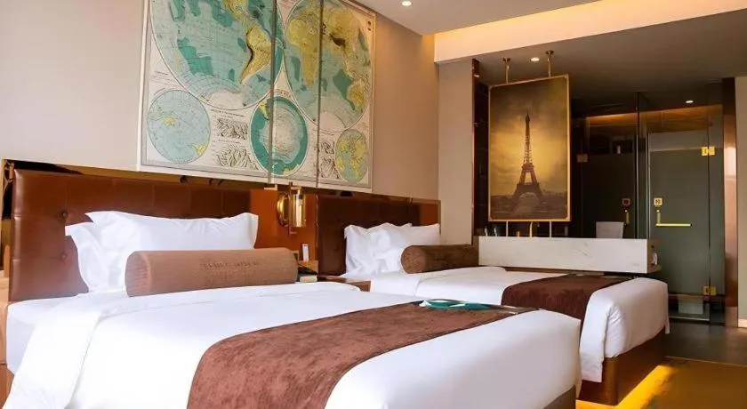 Bed in James Joyce Coffetel·Hengyang Jiefang Road Xianfeng Dock