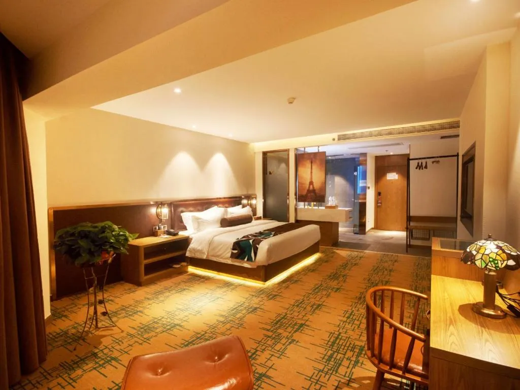 Bed in James Joyce Coffetel·Hengyang Jiefang Road Xianfeng Dock