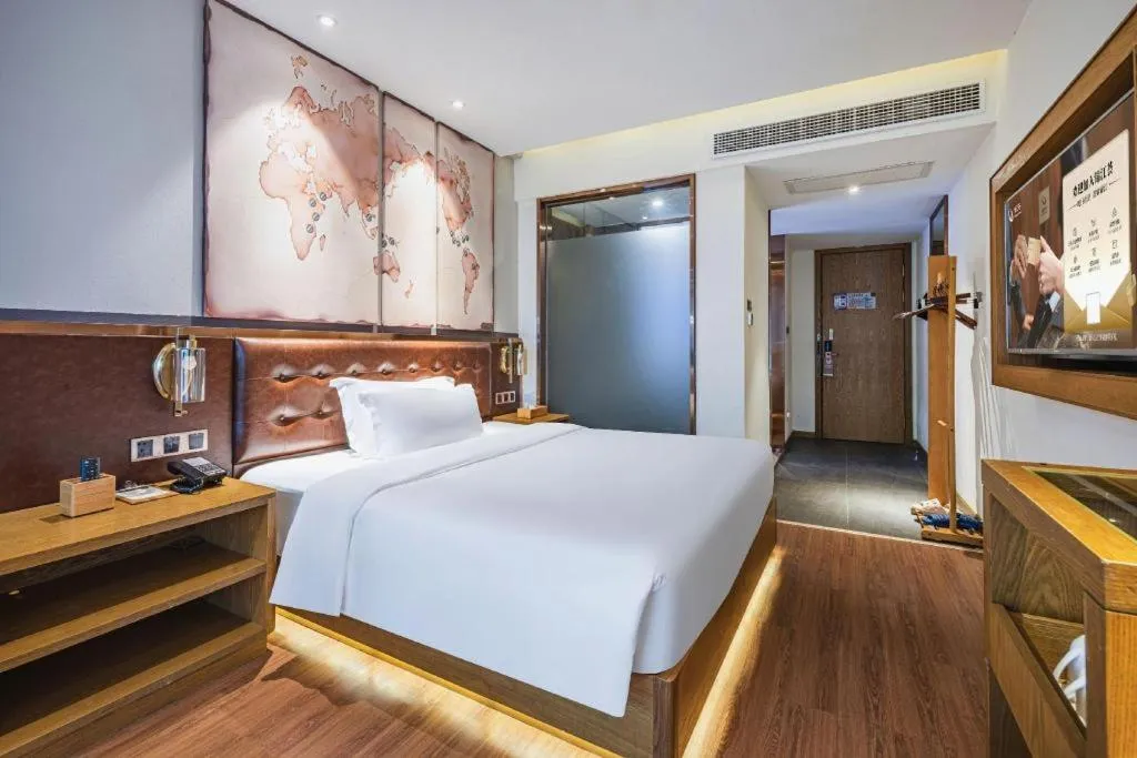 Bed in James Joyce Coffetel·Hengyang Jiefang Road Xianfeng Dock