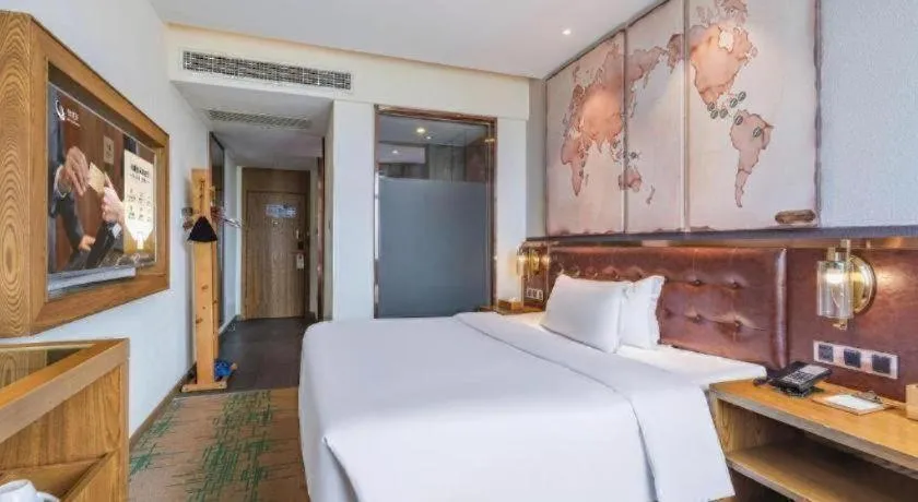 Bed in James Joyce Coffetel·Hengyang Jiefang Road Xianfeng Dock