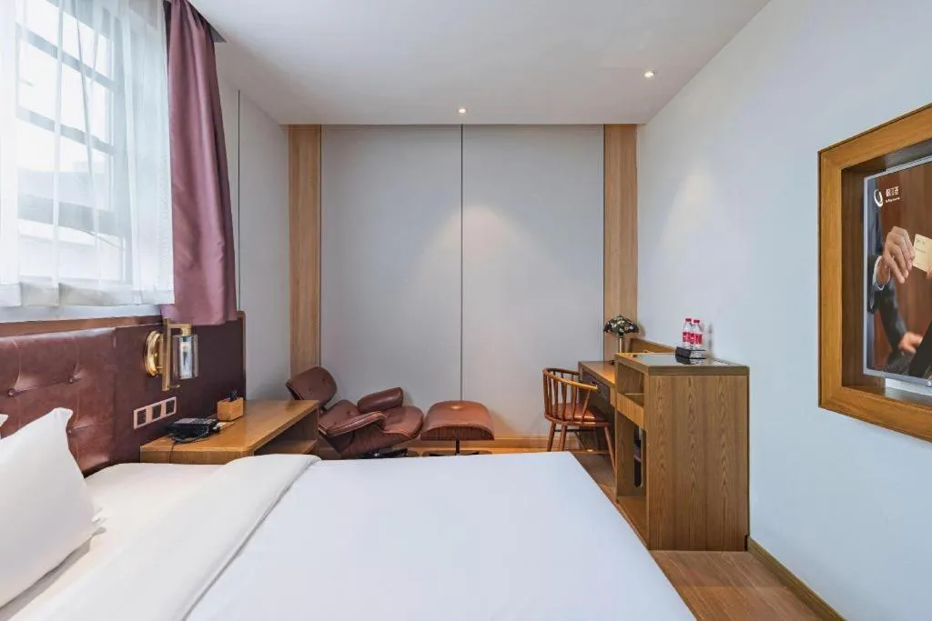 Bed in James Joyce Coffetel·Hengyang Jiefang Road Xianfeng Dock