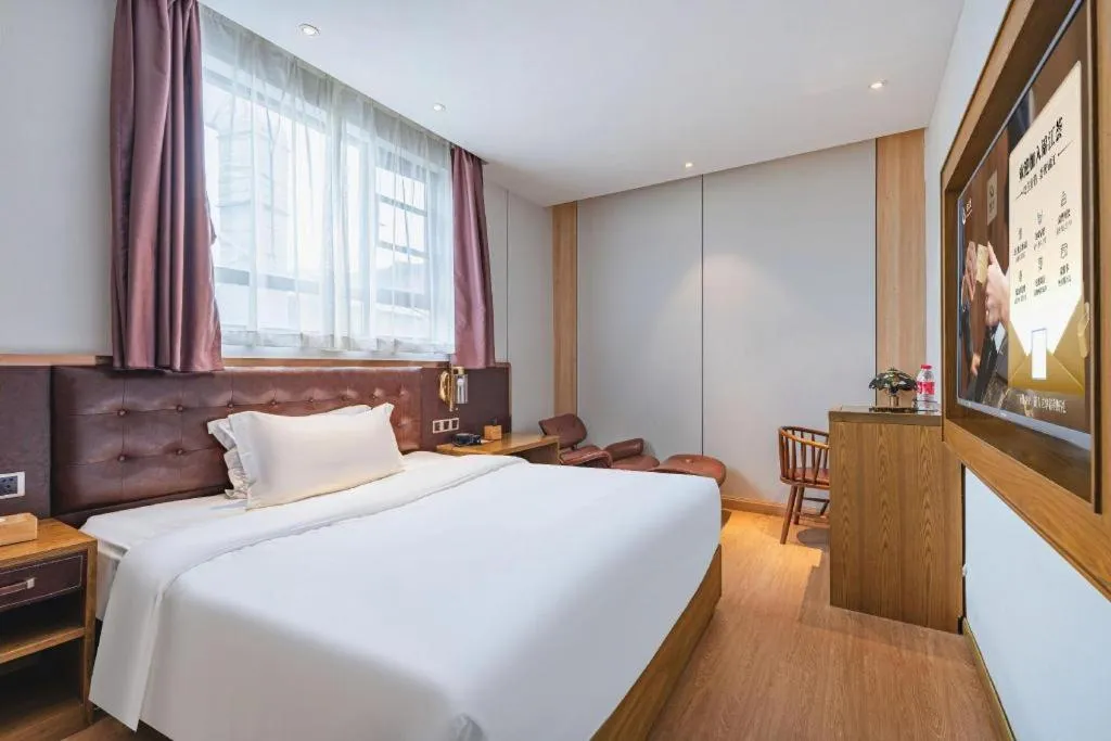 Bed in James Joyce Coffetel·Hengyang Jiefang Road Xianfeng Dock