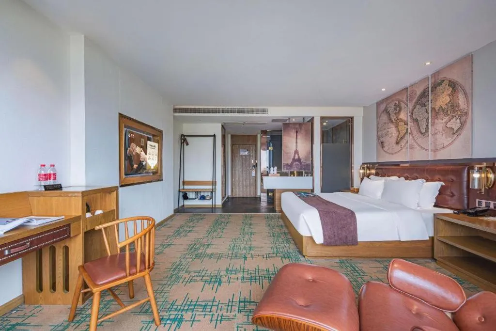 Bed in James Joyce Coffetel·Hengyang Jiefang Road Xianfeng Dock