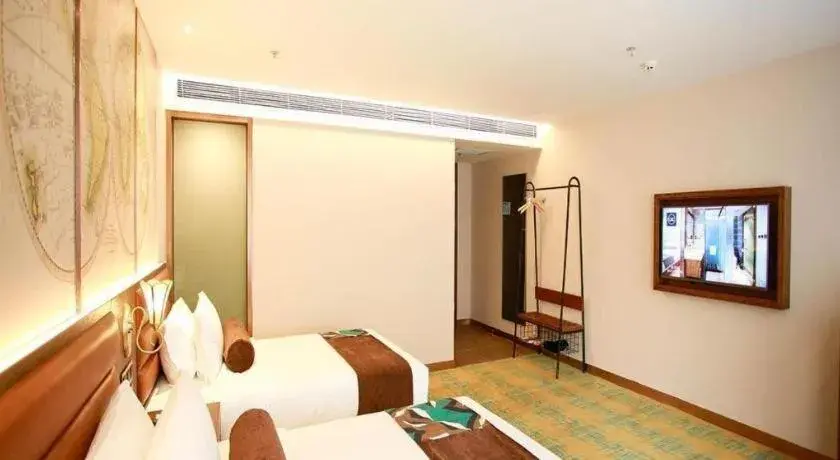 Bed in James Joyce Coffetel Harbin Railway Station Songlei Yuanda Pedestrian Street Bed in James Joyce Coffetel Harbin Railway Station Songlei Yuanda Pedestrian Street