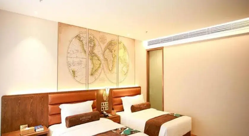 Bed in James Joyce Coffetel Harbin Railway Station Songlei Yuanda Pedestrian Street Bed in James Joyce Coffetel Harbin Railway Station Songlei Yuanda Pedestrian Street