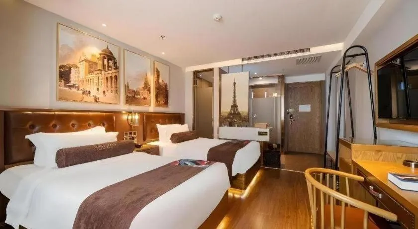 Bed in James Joyce Coffetel·Huludao Xingcheng Seaside Tourist Scenic Spot