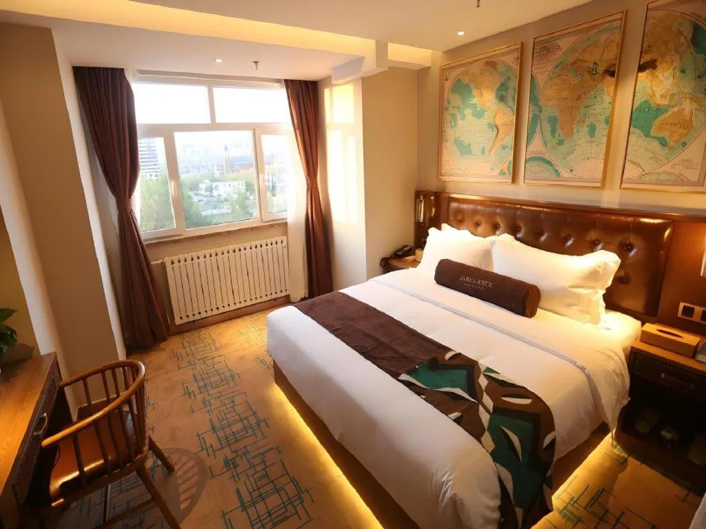 Bed in James Joyce Coffetel·Huludao Xingcheng Seaside Tourist Scenic Spot