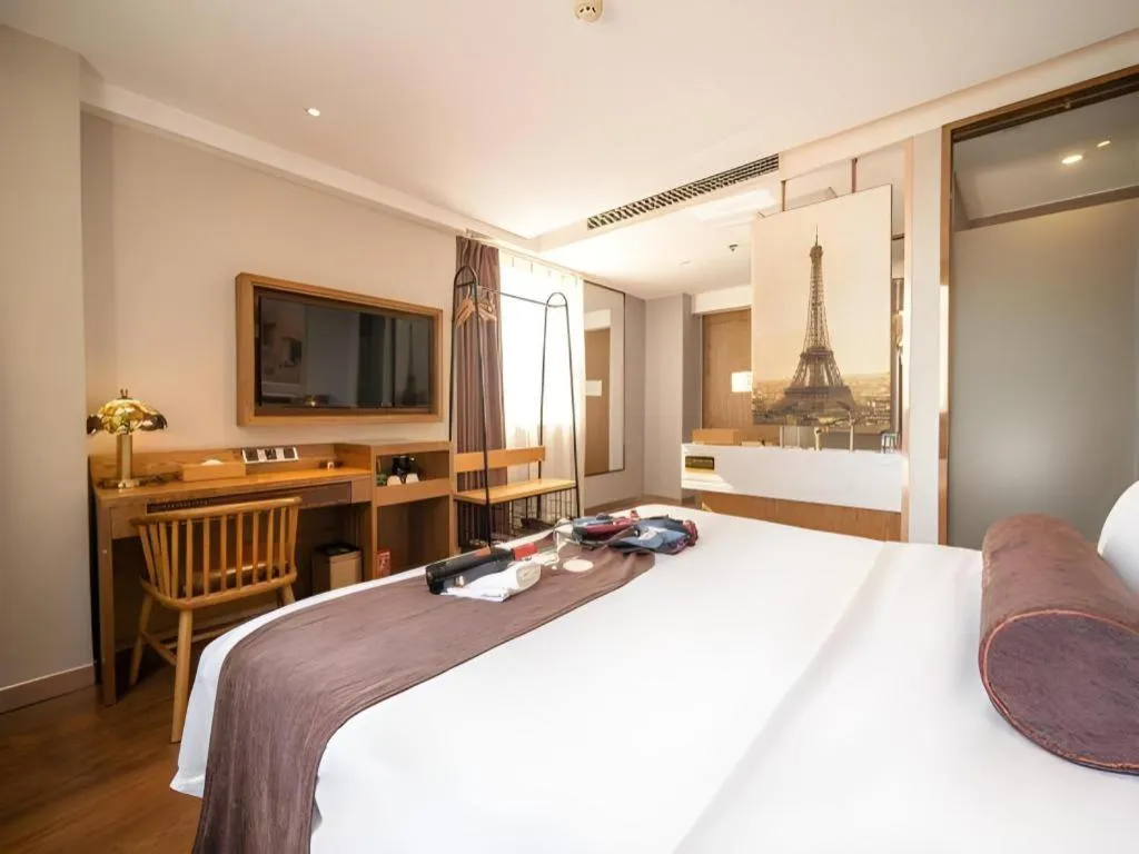 Bed in James Joyce Coffetel·Huludao Xingcheng Seaside Tourist Scenic Spot