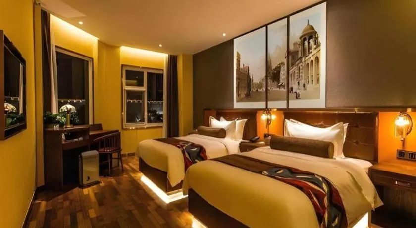 Bed in James Joyce Coffetel·Huludao Xingcheng Seaside Tourist Scenic Spot