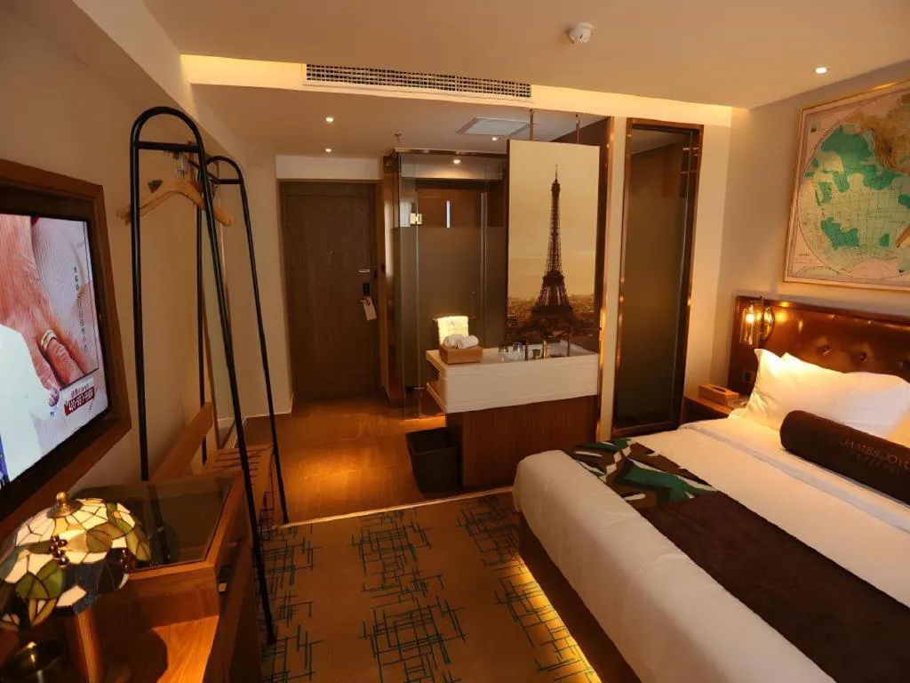Bed in James Joyce Coffetel·Huludao Xingcheng Seaside Tourist Scenic Spot