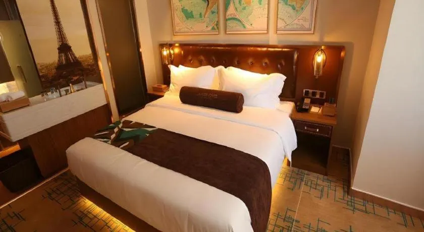 Bed in James Joyce Coffetel·Huludao Xingcheng Seaside Tourist Scenic Spot