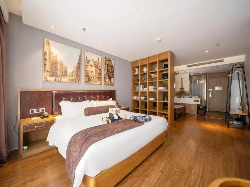 Bed in James Joyce Coffetel·Huludao Xingcheng Seaside Tourist Scenic Spot