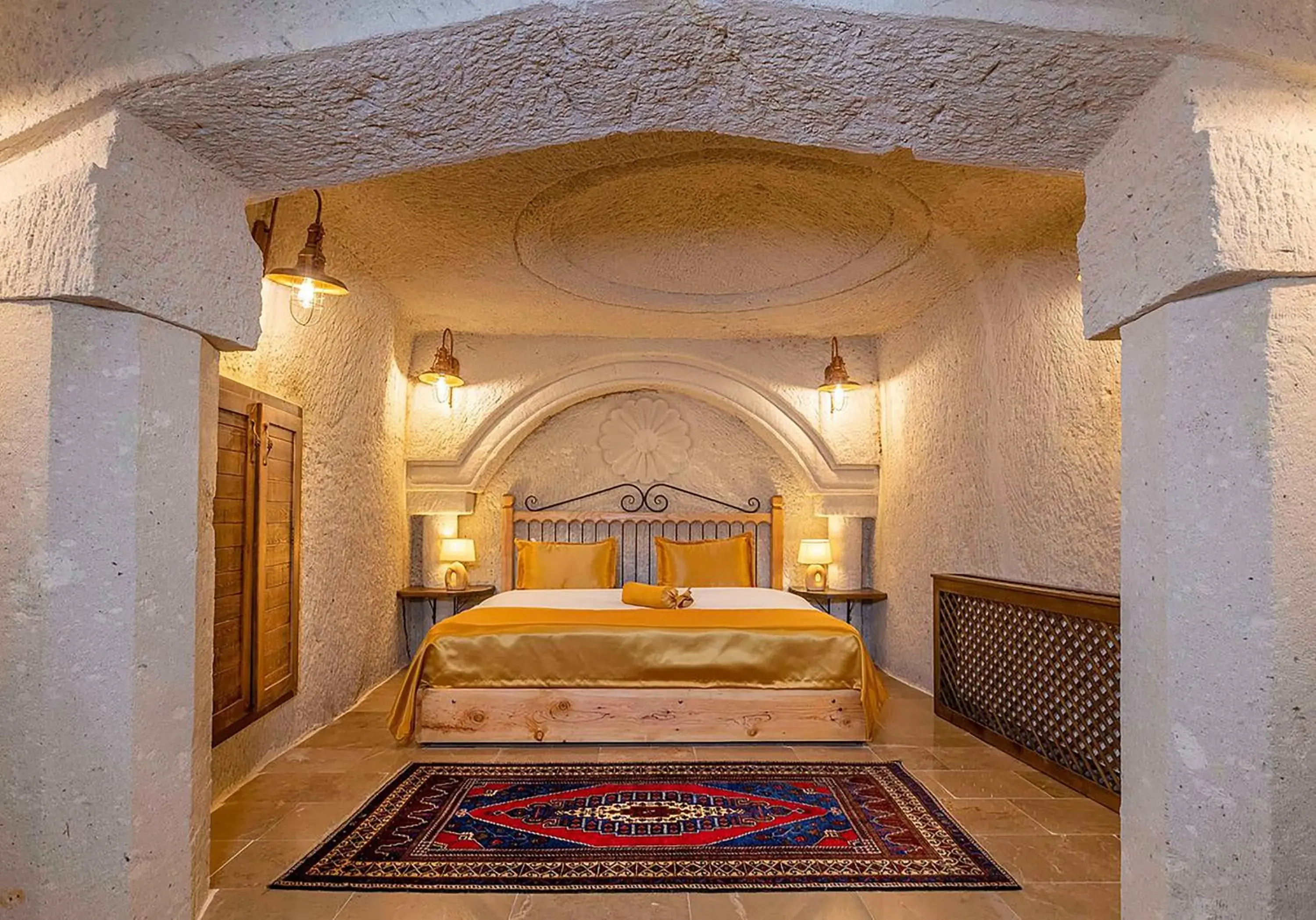 Bed in Onur Cave Cappadocia Bed in Onur Cave Cappadocia