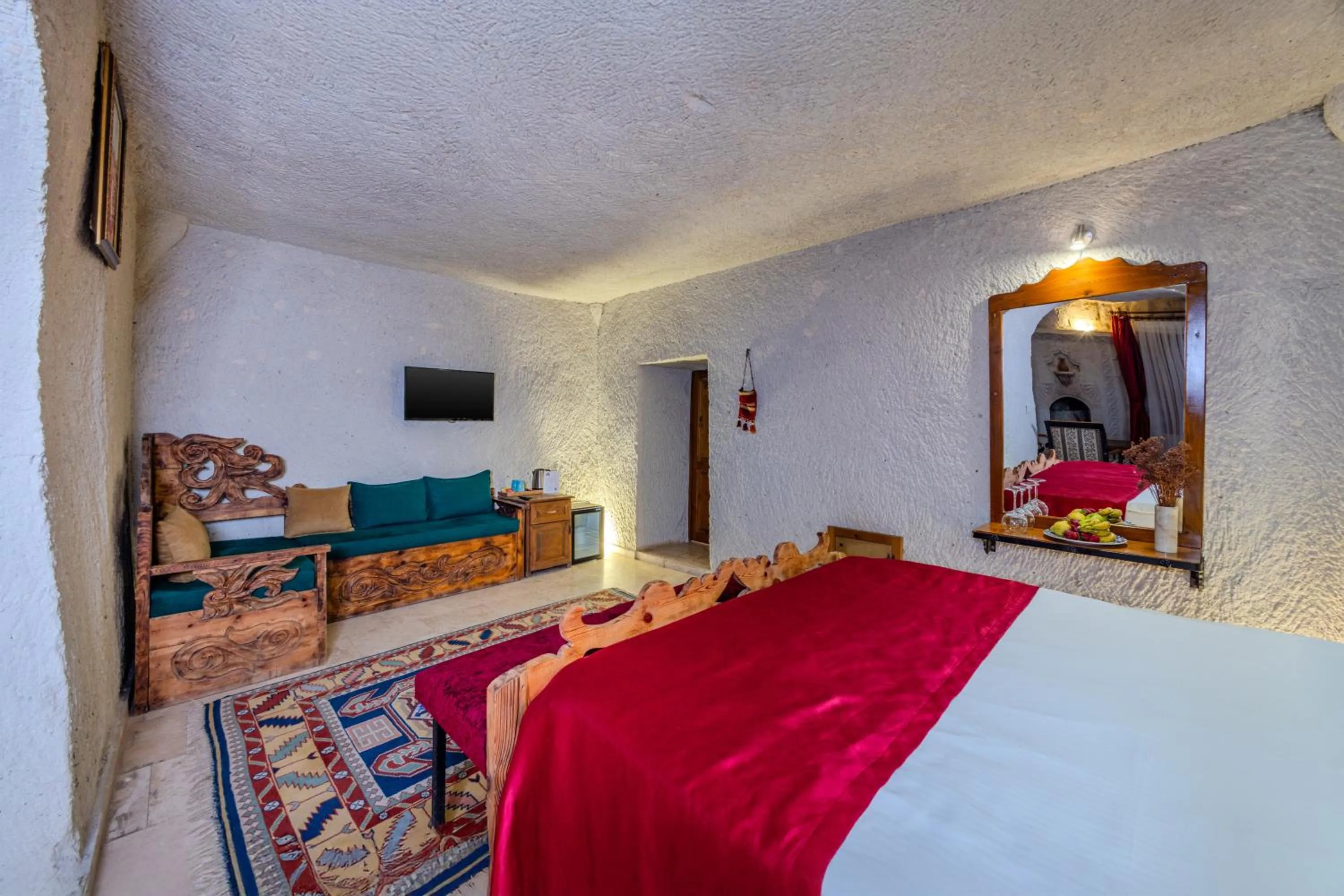 Bed in Onur Cave Cappadocia