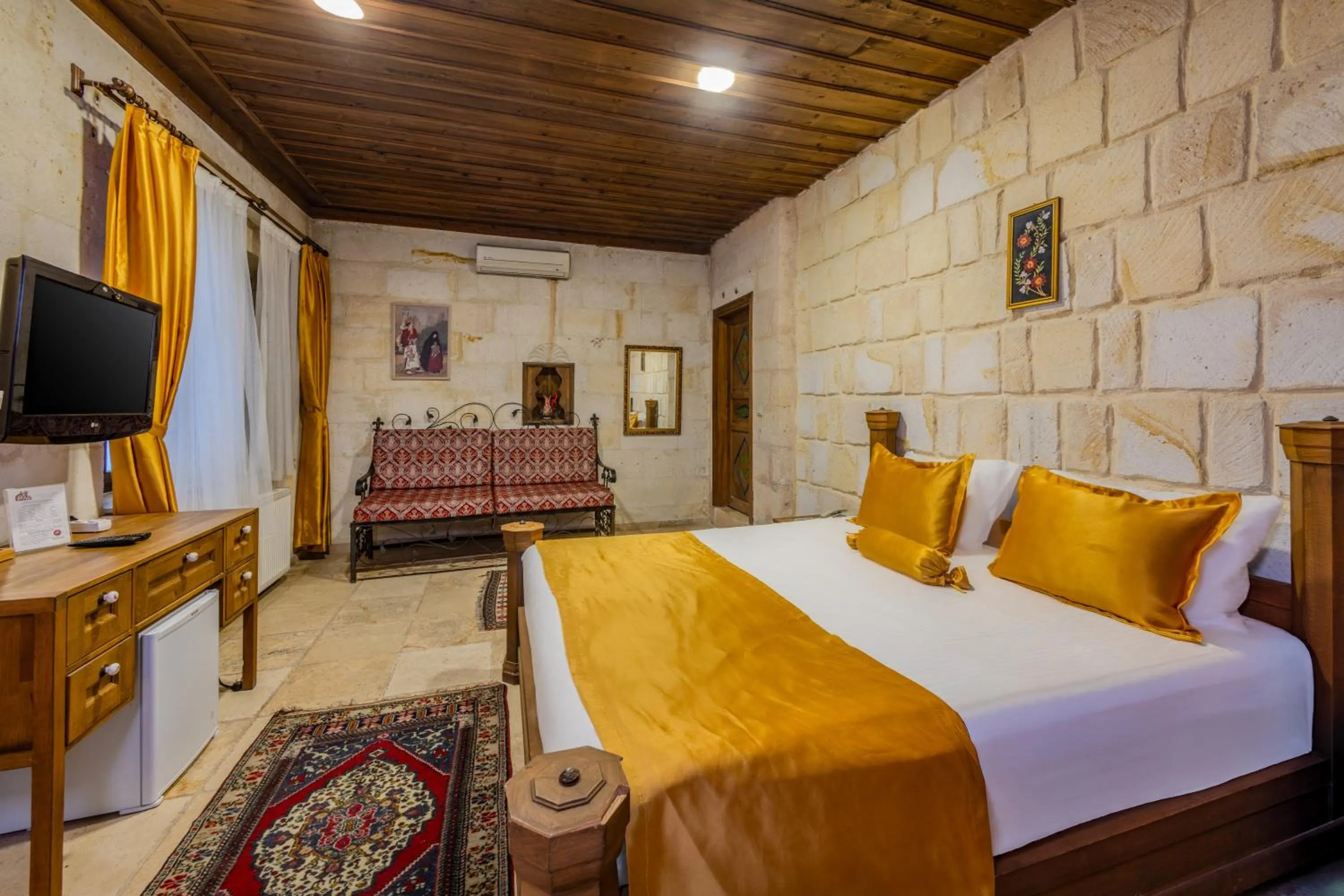 Bed in Onur Cave Cappadocia