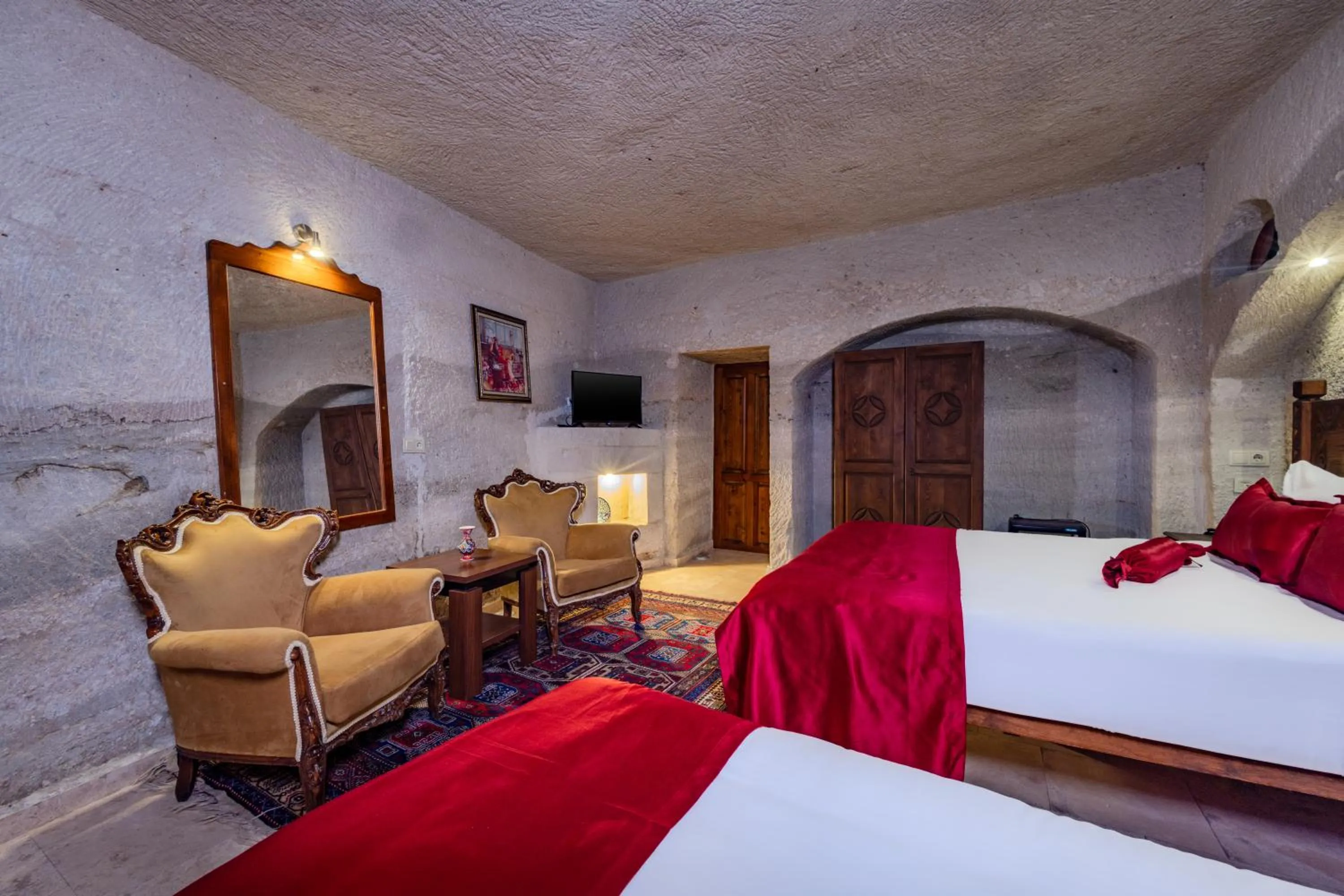 Seating area, Bed in Onur Cave Cappadocia
