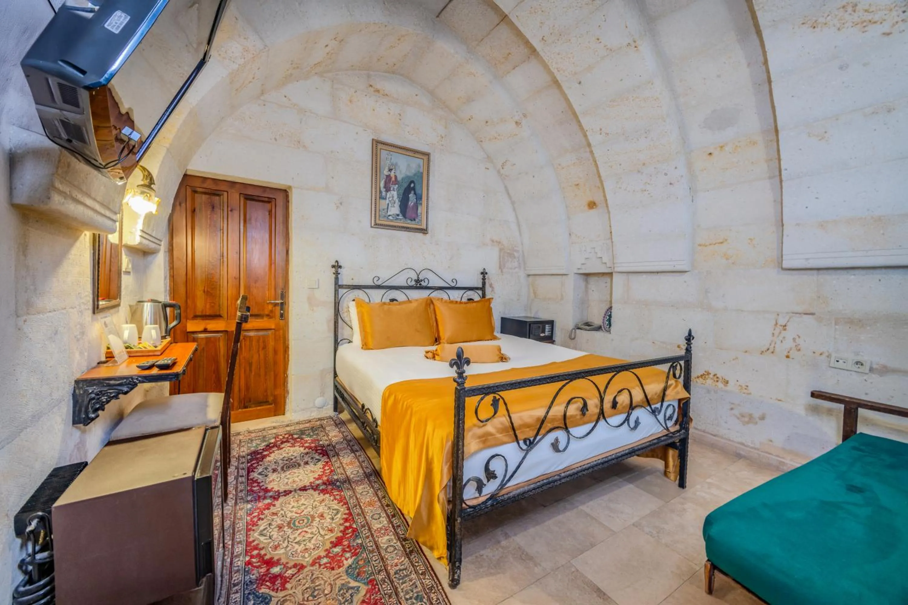 Bed in Onur Cave Cappadocia