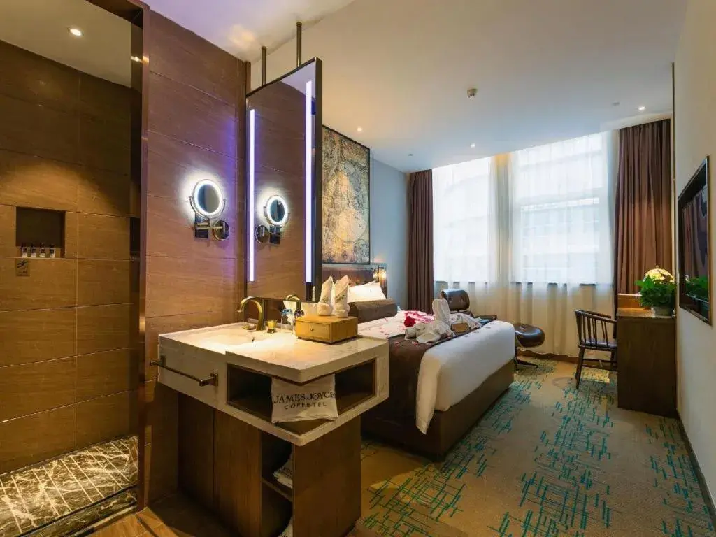 Bed in James Joyce Coffetel Chengdou Wuqing Wanda Plaza Bed in James Joyce Coffetel Chengdou Wuqing Wanda Plaza