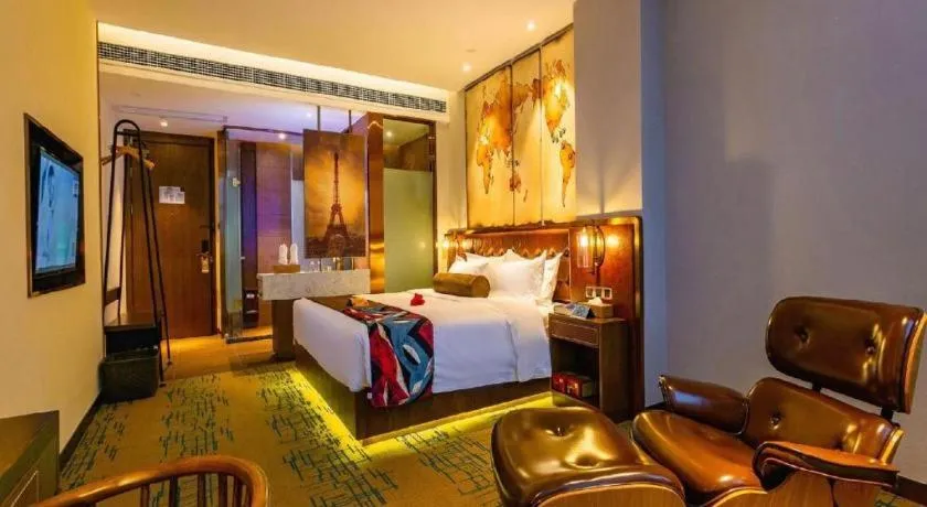 Bed in James Joyce Coffetel Chengdou Wuqing Wanda Plaza