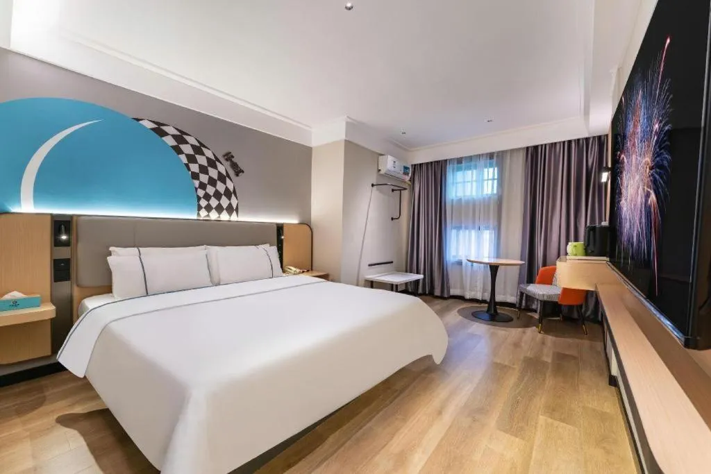 Bed in City Comfort Inn Guangzhou Zengcheng Wanda Plaza Metro Station