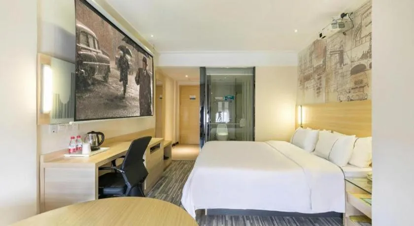 Bed in City Comfort Inn Guangzhou Zengcheng Wanda Plaza Metro Station