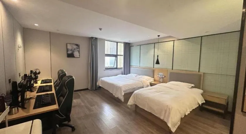 Bed in Echarm Hotel Hefei Binhu Exhibition Center