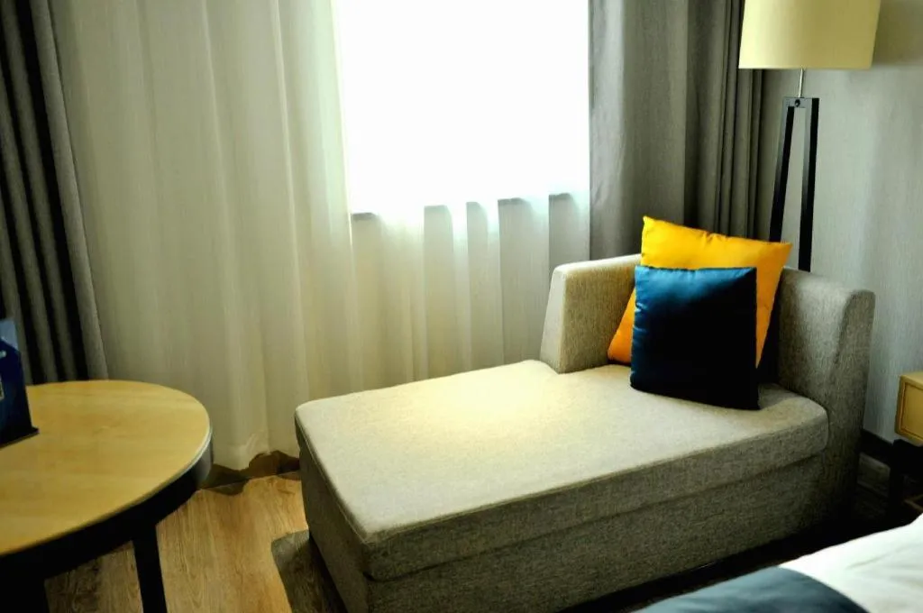 Bed in Echarm Hotel Hefei Binhu Exhibition Center