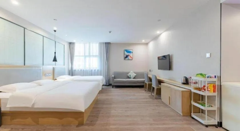 Bed in Echarm Hotel Hefei Binhu Exhibition Center