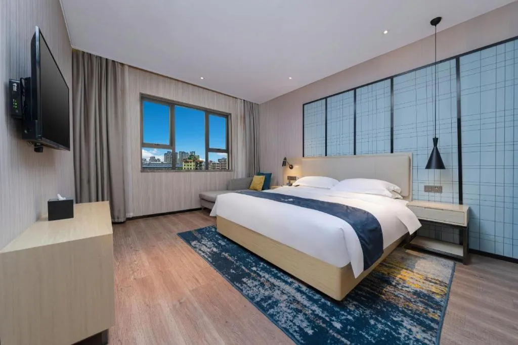 Bed in Echarm Hotel Hefei Binhu Exhibition Center