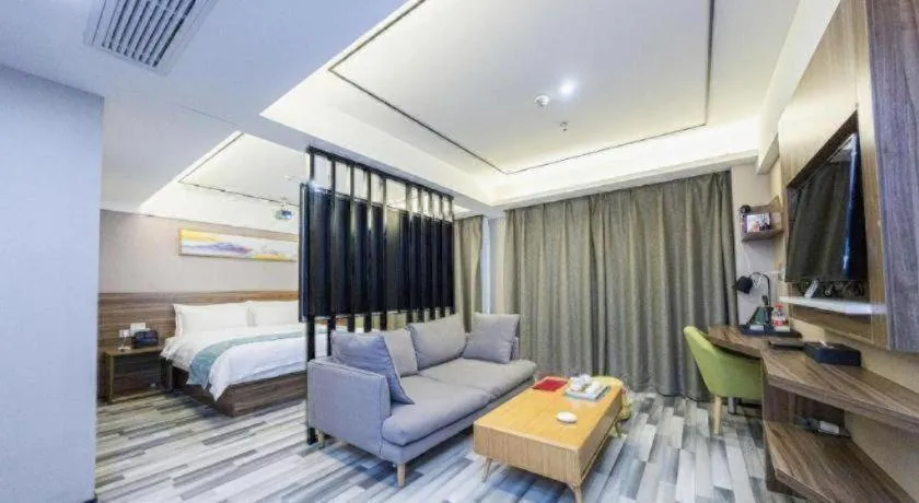 Bed in Borrman Hotel Zhenjiang Dashikou Suning Plaza