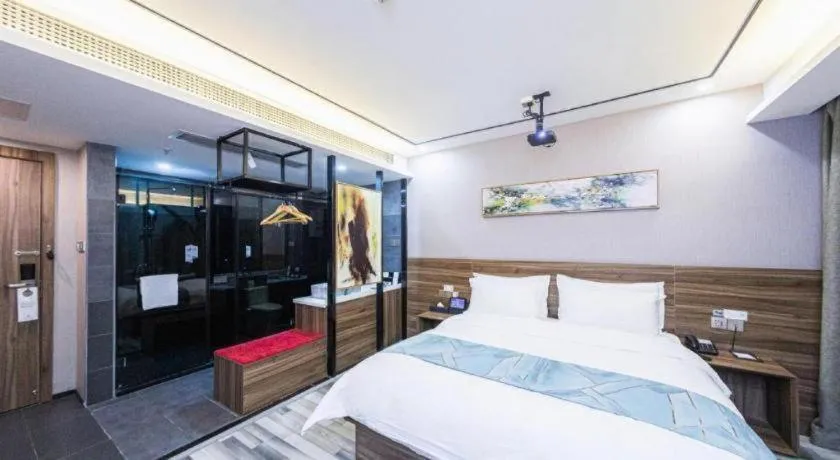 Bed in Borrman Hotel Zhenjiang Dashikou Suning Plaza