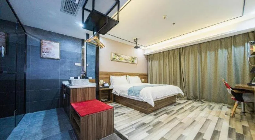 Bed in Borrman Hotel Zhenjiang Dashikou Suning Plaza