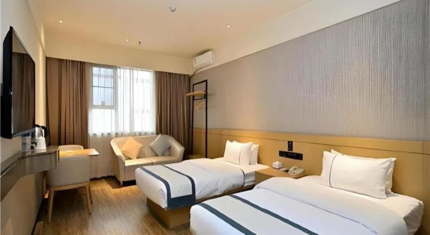 Bed in City Comfort Inn Kunming Nanping Pedestrian Street Wangfujing