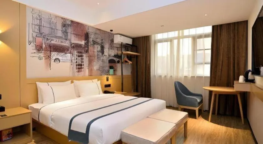 Bed in City Comfort Inn Kunming Nanping Pedestrian Street Wangfujing