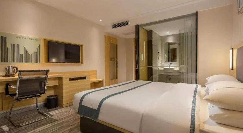 Bed in City Comfort Inn Dongguan Nancheng Tian'an Digital City