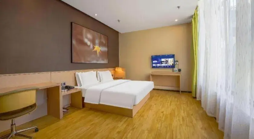 Bed in IU Hotel Taiyuan Changfeng West Street The Mixc Bed in IU Hotel Taiyuan Changfeng West Street The Mixc